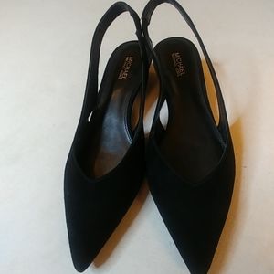 Michael Kors Womens black cashmere suede 7M  heels